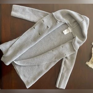 Bonnie Jean grey long sweater with hood size 6